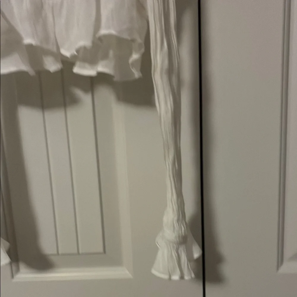 White Ruffled Top - Picture 4 of 5